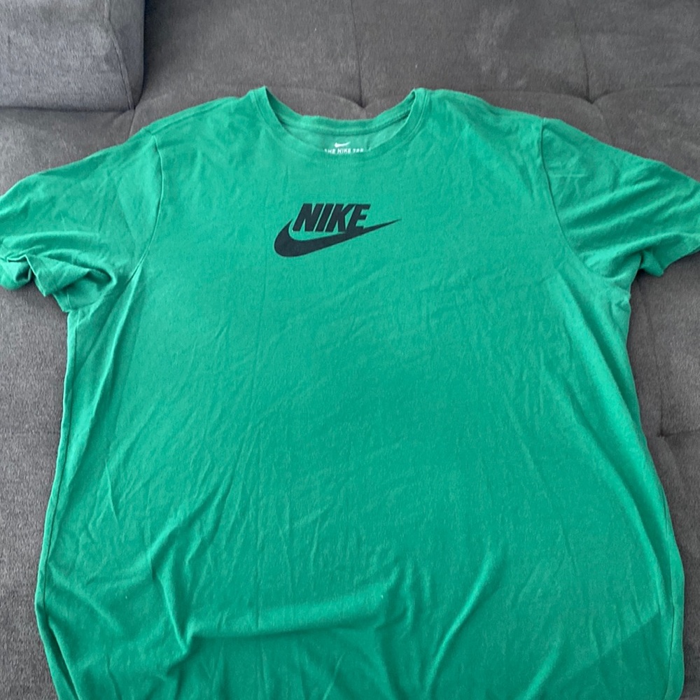 Nike logo t shirt.